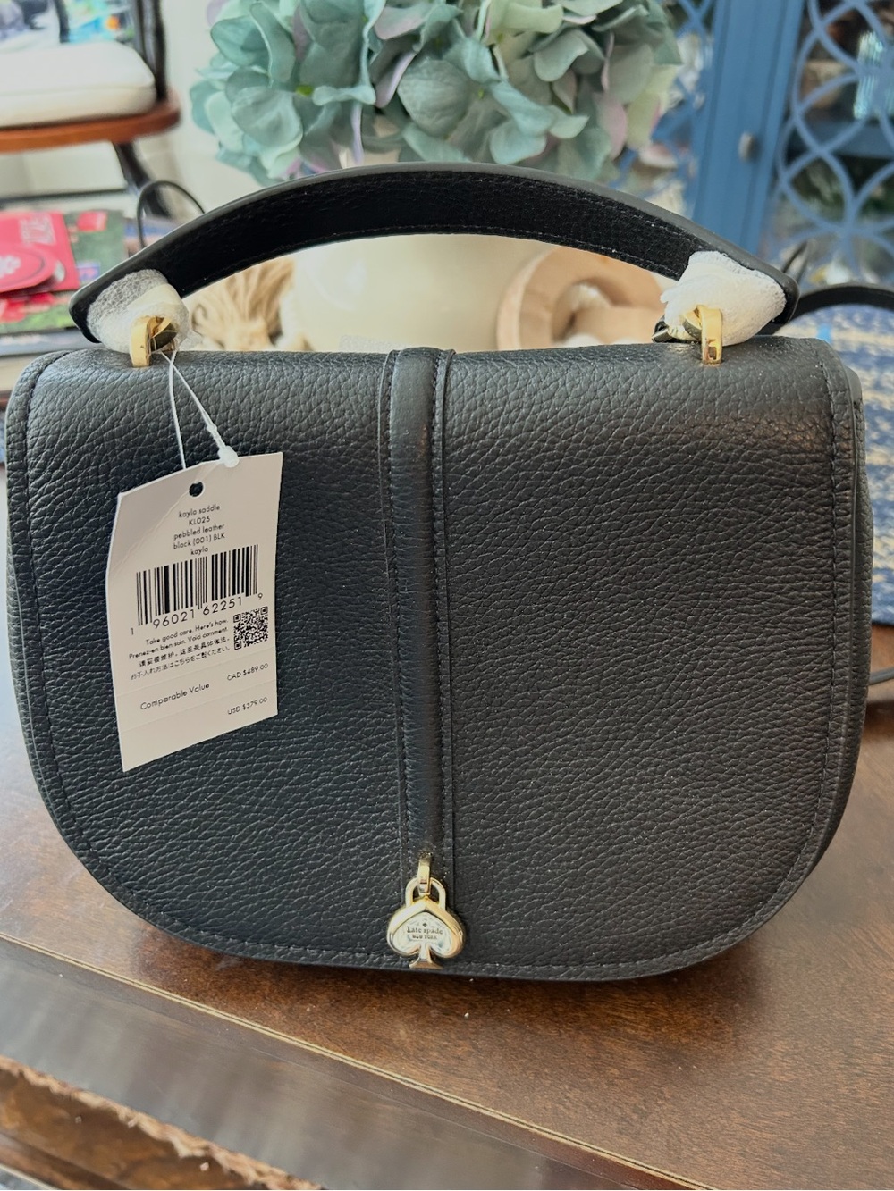 Brand New: Kate Spade Kayla Pebbled Leather Saddle Bag - Picture 2 of 3